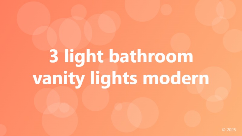 3 light bathroom vanity lights modern