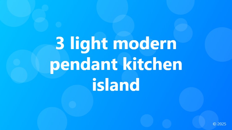 3 light modern pendant kitchen island