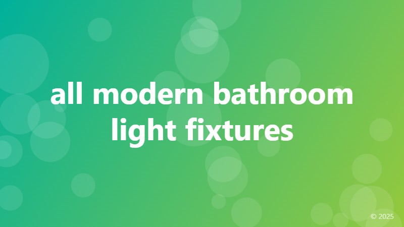 all modern bathroom light fixtures