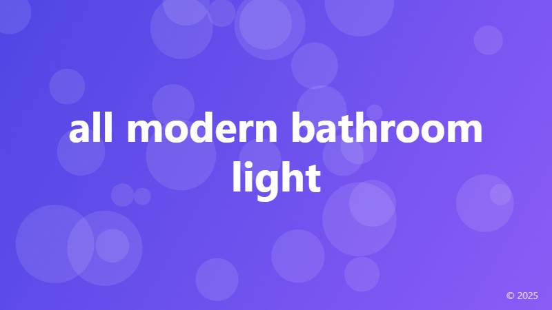 all modern bathroom light