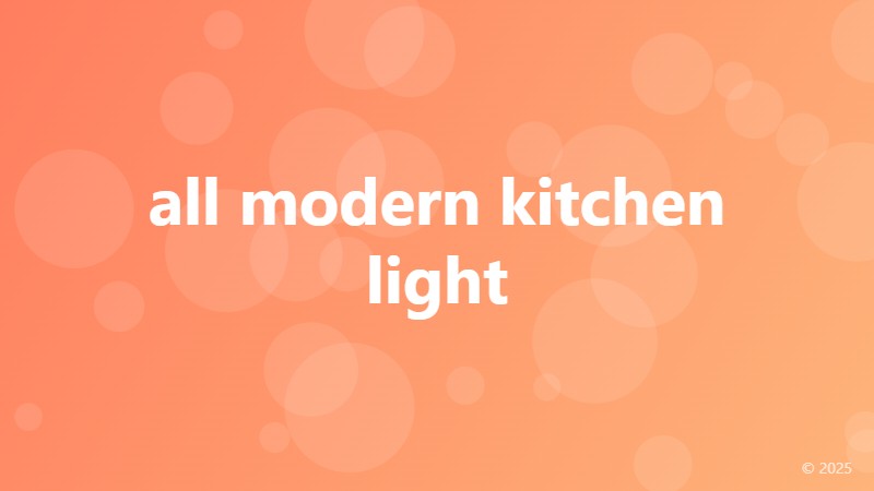 all modern kitchen light