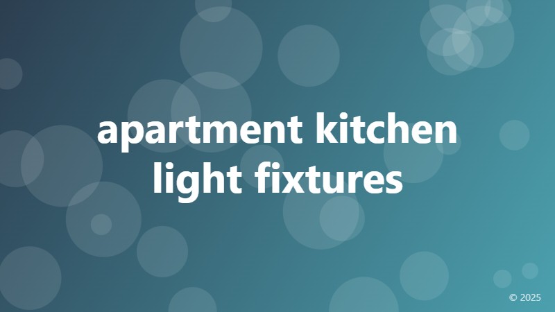 apartment kitchen light fixtures