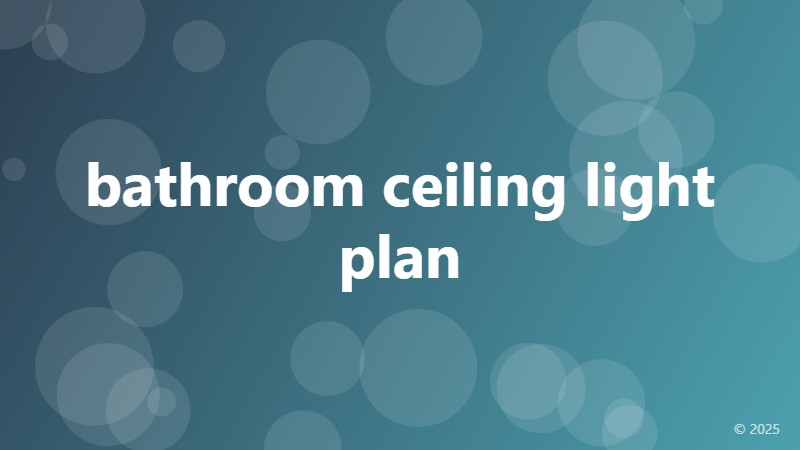 bathroom ceiling light plan