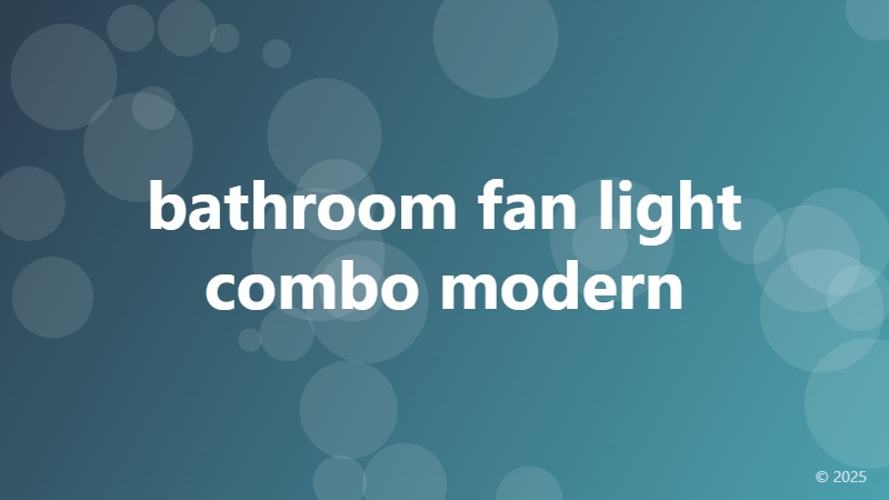bathroom fan light combo modern