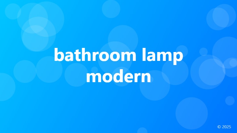 bathroom lamp modern