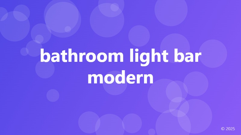 bathroom light bar modern