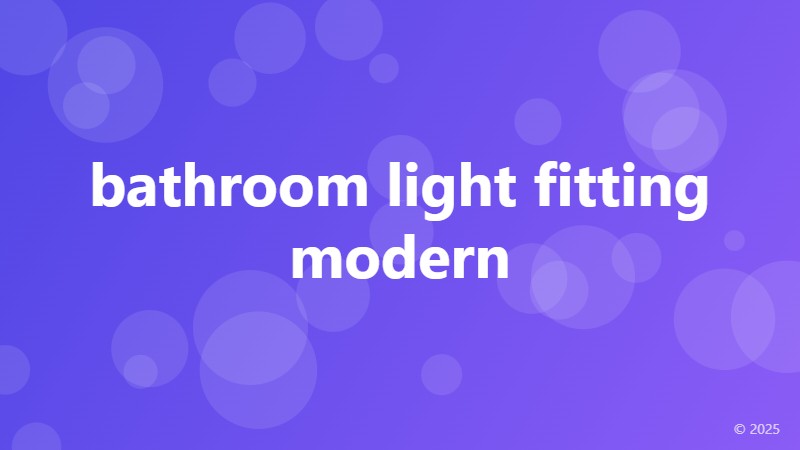 bathroom light fitting modern