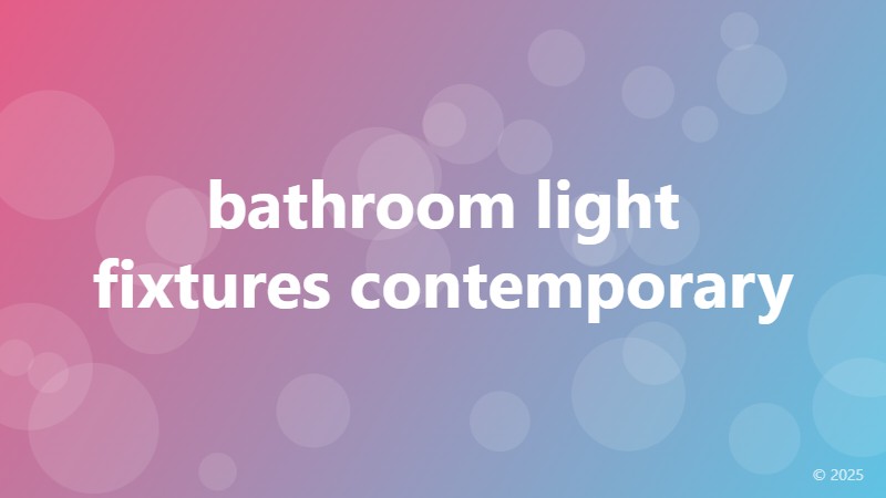 bathroom light fixtures contemporary