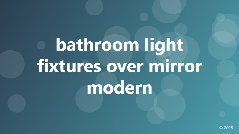 bathroom light fixtures over mirror modern