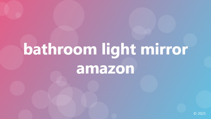 bathroom light mirror amazon