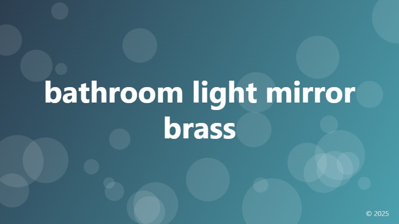 bathroom light mirror brass