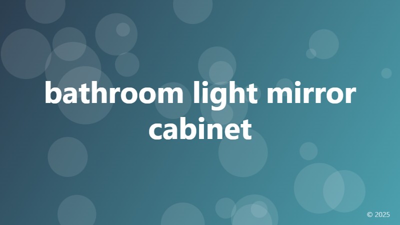 bathroom light mirror cabinet