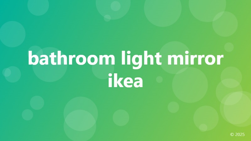 bathroom light mirror ikea
