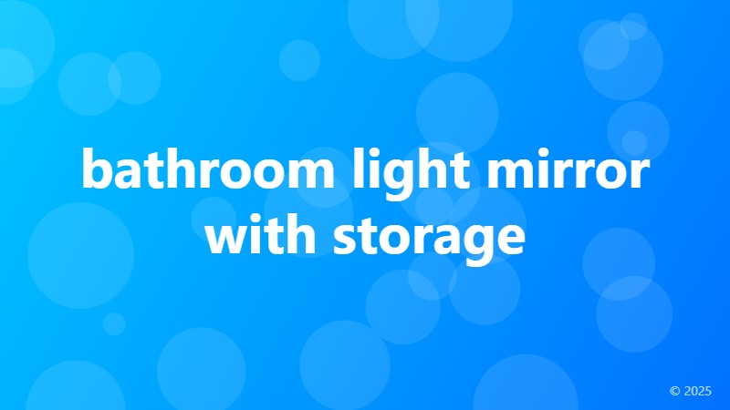 bathroom light mirror with storage