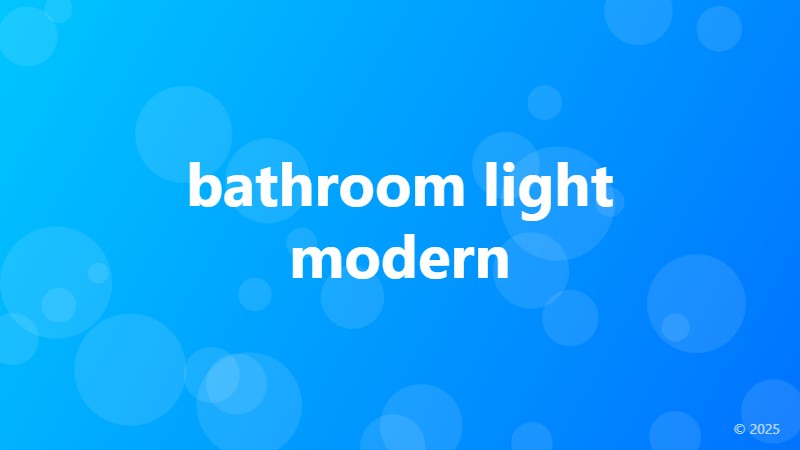 bathroom light modern