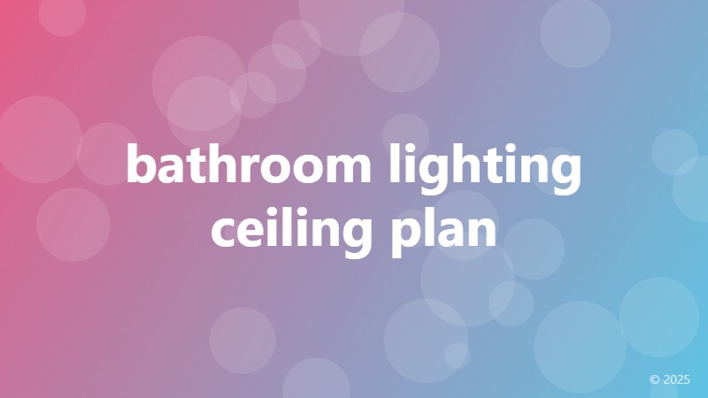 bathroom lighting ceiling plan