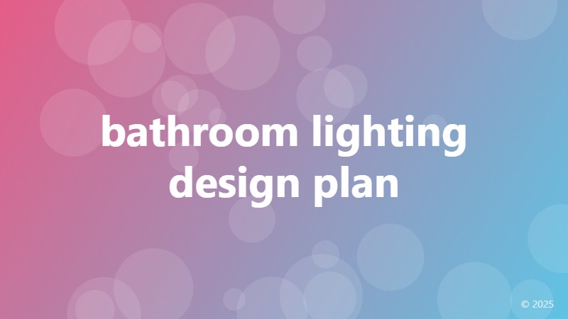 bathroom lighting design plan