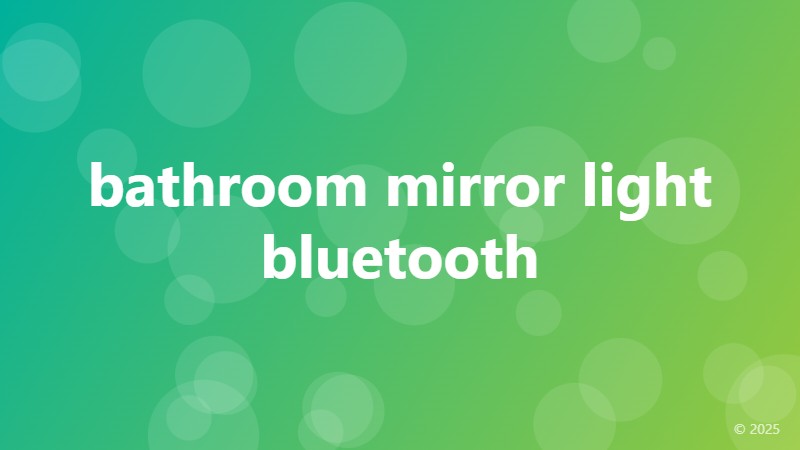 bathroom mirror light bluetooth