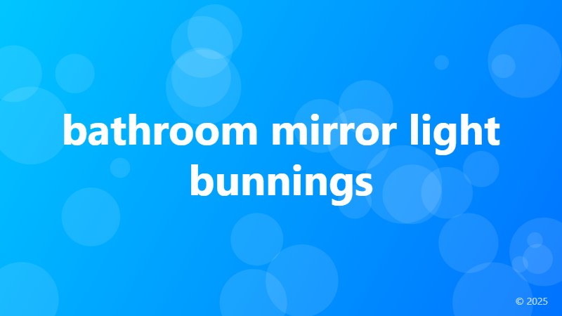 bathroom mirror light bunnings