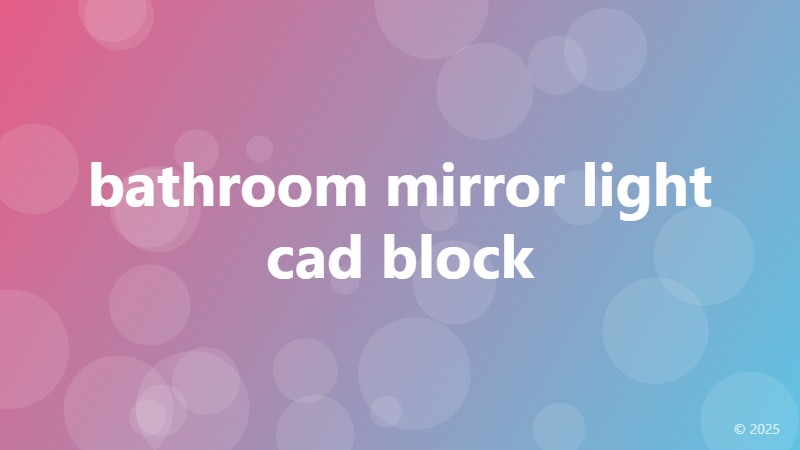 bathroom mirror light cad block