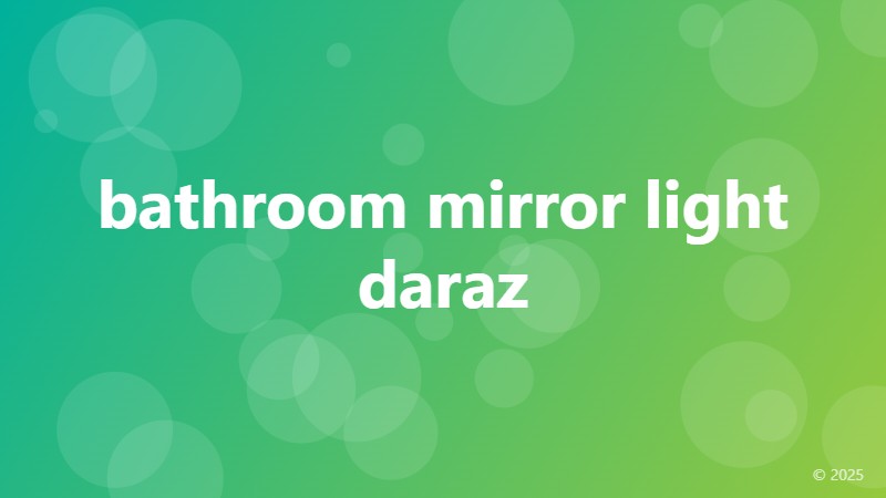 bathroom mirror light daraz
