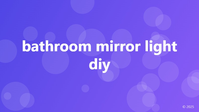 bathroom mirror light diy