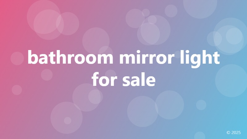 bathroom mirror light for sale