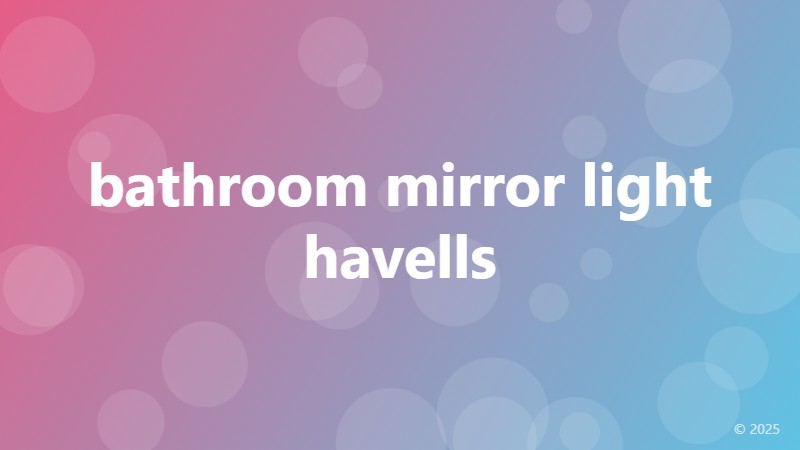bathroom mirror light havells