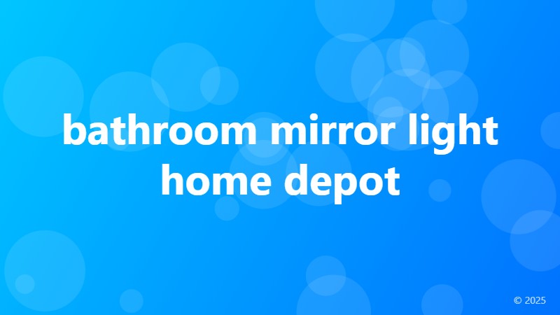 bathroom mirror light home depot