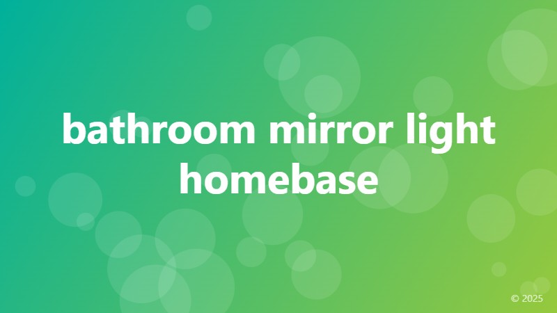 bathroom mirror light homebase