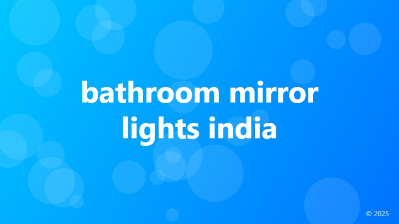 bathroom mirror lights india