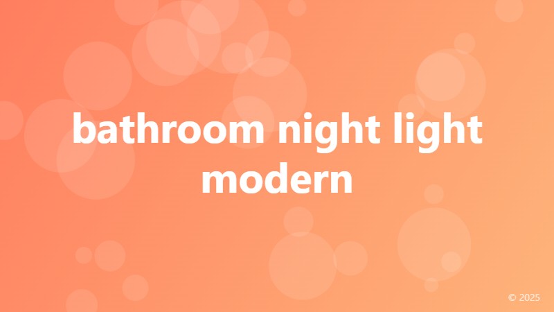bathroom night light modern
