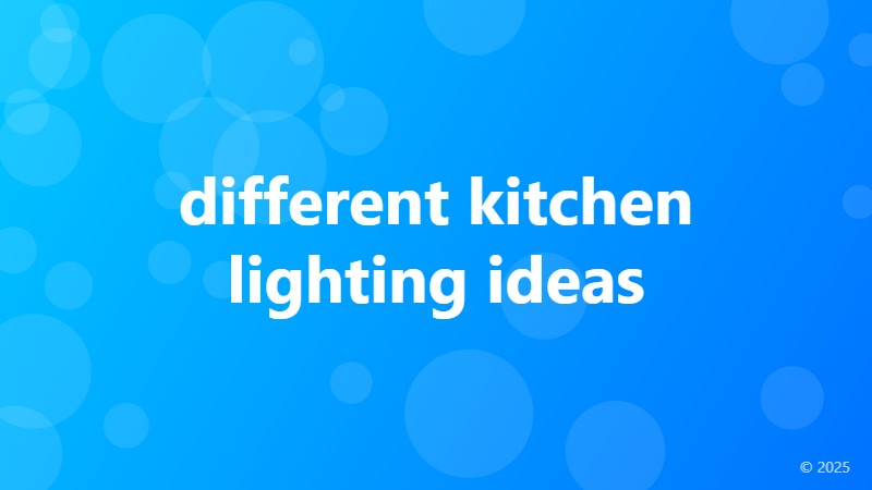 different kitchen lighting ideas