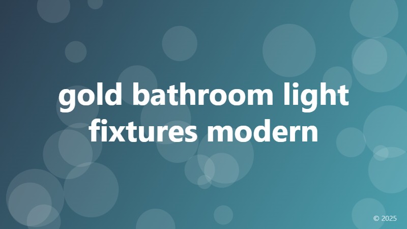 gold bathroom light fixtures modern