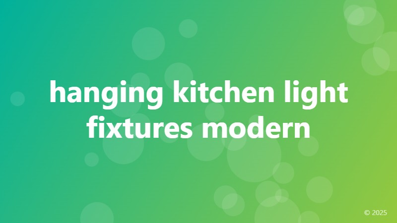 hanging kitchen light fixtures modern