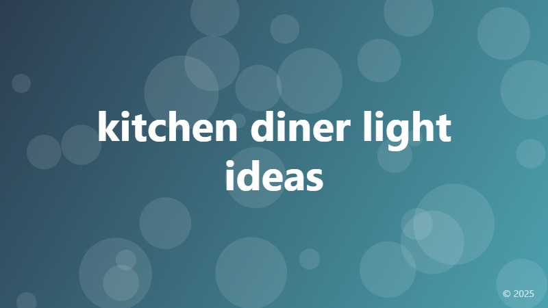kitchen diner light ideas