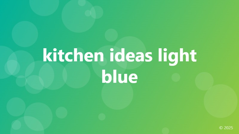 kitchen ideas light blue
