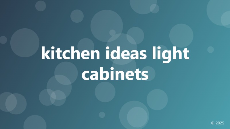 kitchen ideas light cabinets