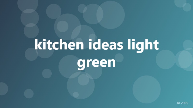kitchen ideas light green