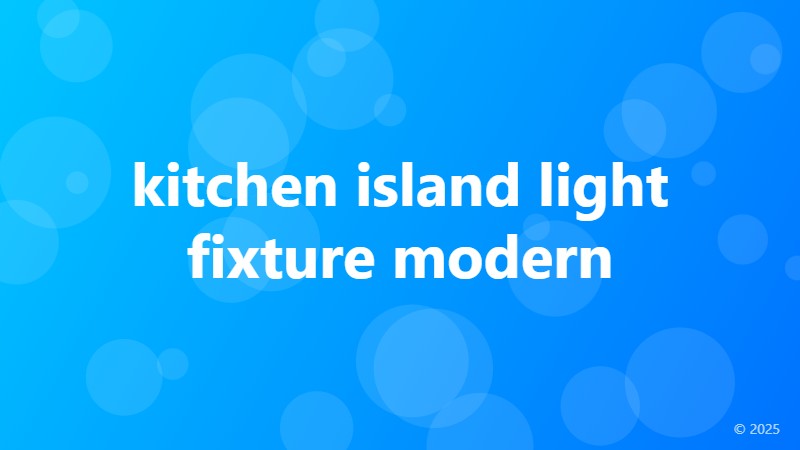 kitchen island light fixture modern