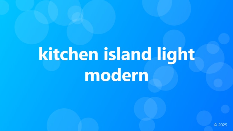 kitchen island light modern