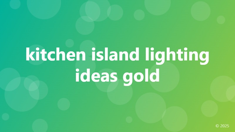 kitchen island lighting ideas gold