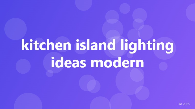 kitchen island lighting ideas modern