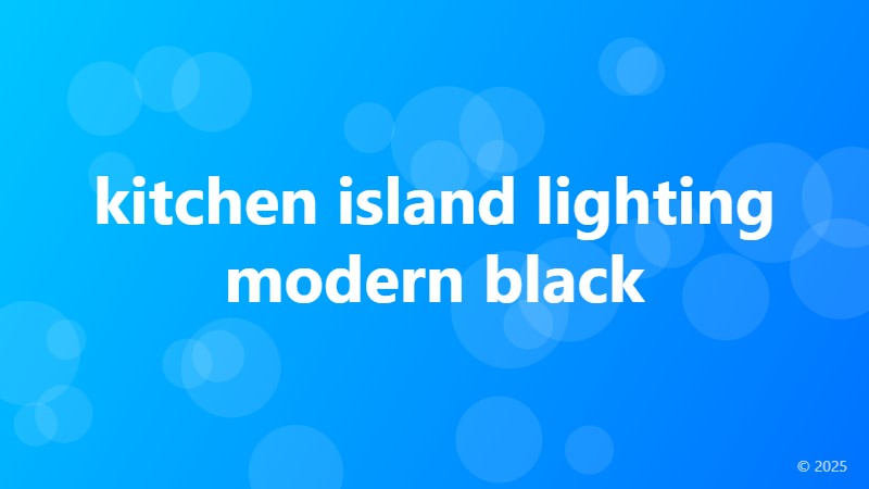 kitchen island lighting modern black