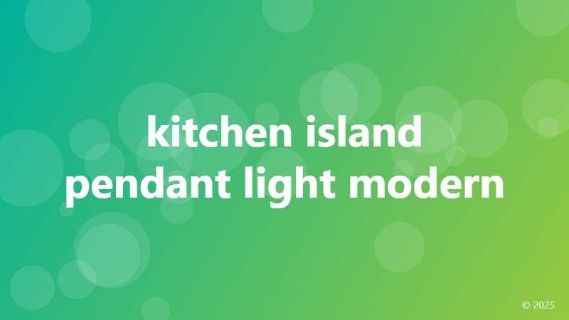 kitchen island pendant light modern