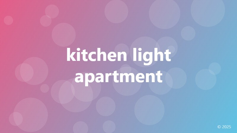 kitchen light apartment