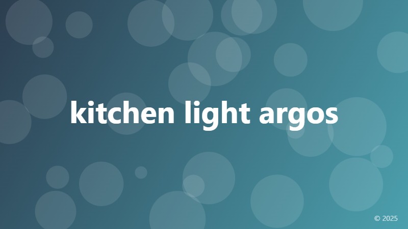 kitchen light argos
