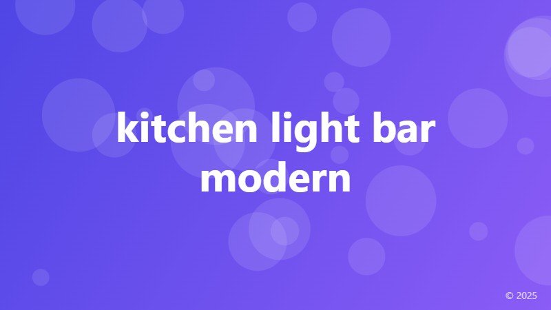 kitchen light bar modern