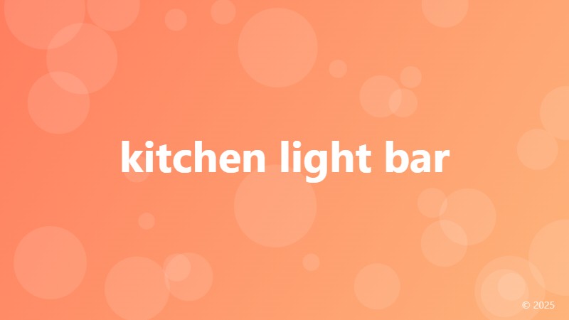 kitchen light bar
