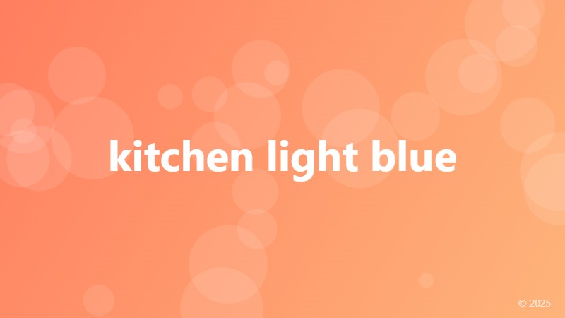 kitchen light blue